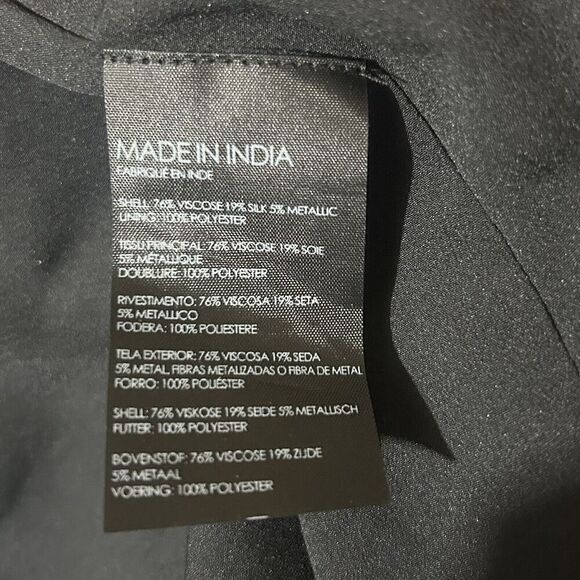 Club Monaco Skirt 8 Black Velvet Beaded Animal Print Whimsigoth A-Line Mini - Picture 9 of 10